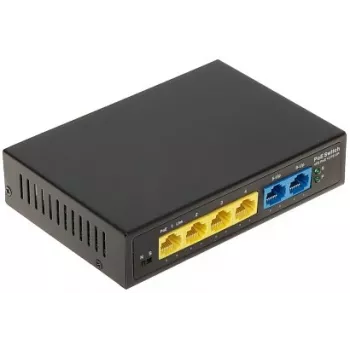 Switch PoE GTX-A1-06-42-V2, switch réseau PoE+ Fast Ethernet 4 ports non administrable