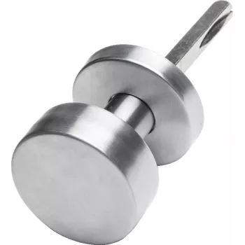 Ensemble de bouton de porte plat mobile PSG avec rosace ronde, acier inoxydable (63.409)