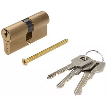 Serrure à double cylindre profil européen PSG 63.63030.MM en laiton 30/30 mm