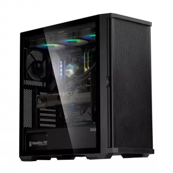 Boîtier moyen tour ATX Zalman Z10, noir, verre trempé, 4 ventilateurs ARGB