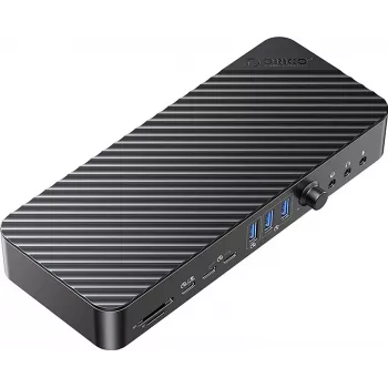 ORICO DKA22-V1-EU-BK-EP USB-C 10Gbps DisplayLink Docking Station with 4x 4K@60Hz Displays and 60W Power Delivery