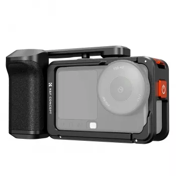 KF cage de caméra avec poignée pour DJI Osmo Action 6 / Action 5 / Action 4 / Action 3, alliage d'aluminium, noir, KF12.0036