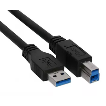 Kindermann 5773000012 - 2 m - USB A - USB B - USB 3.2 Gen 1 (3.1 Gen 1) - Mâle/Mâle - Noir