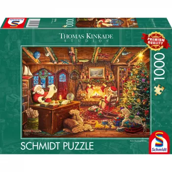 Schmidt Spiele Thomas Kinkade Studios : Santa Checks the Wishlist puzzle 1000 pièces