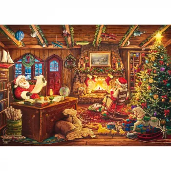 Schmidt Spiele Thomas Kinkade Studios : Santa Checks the Wishlist puzzle 1000 pièces