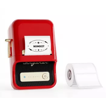 NIIMBOT B21 PRO imprimante d'étiquettes rouge, thermique directe, 203 DPI, Bluetooth, largeur 53 mm, USB-C, rechargeable