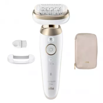 Braun Silk-épil 9 Flex SES9-011 épilateur 3D, humide et sec, blanc/or