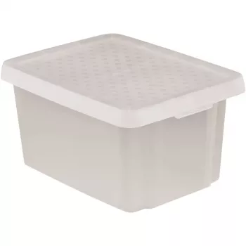 CURVER Essentials Boîte de rangement transparente 16L avec couvercle, 30x39x21 cm