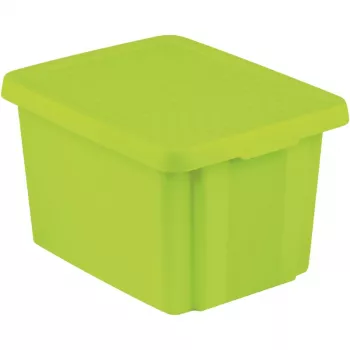 CURVER Essentials boîte de rangement 26L avec couvercle, verte, 44 x 34 x 27 cm