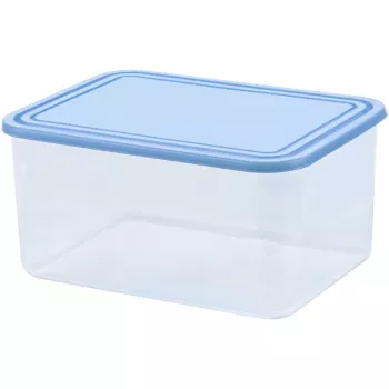 CURVER Smart To Go boîte de conservation rectangulaire 4L transparente avec couvercle bleu