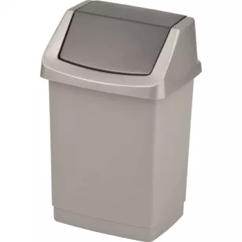 CURVER Click-it 15L poubelle à pédale, argent