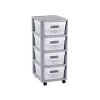 CURVER Infinity meuble à roulettes 4 compartiments 11L 30x36x69cm gris/blanc