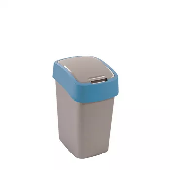 CURVER Deco Flip Bin 25L poubelle argent/bleu