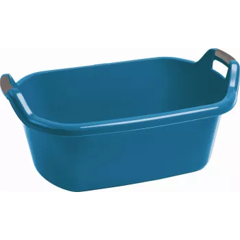 CURVER Infinity panier à linge ovale 55L bleu avec poignées