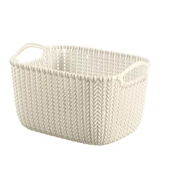 CURVER panier de rangement rectangulaire Knit Collection S 8 L blanc 30x22x17 cm
