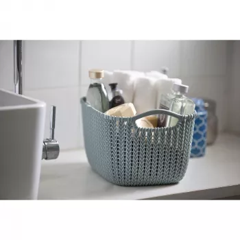 CURVER panier Knit S rectangulaire 8 L 30x22x17 cm bleu