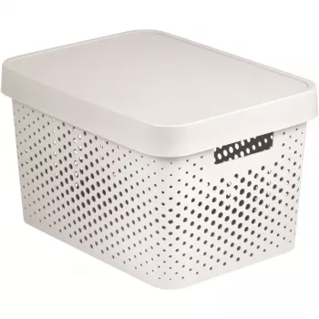 CURVER Recycled Infinity 17L boîte de rangement blanche 36x27x22cm