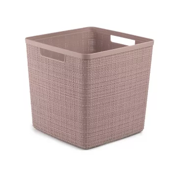 CURVER panier Jute carré 17 L 28x28x27 cm rose