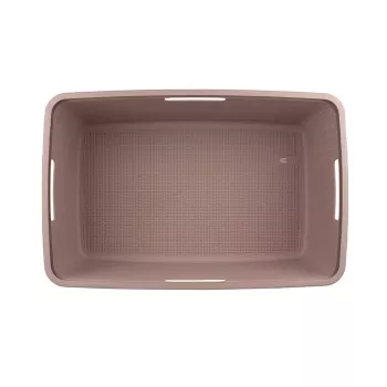 CURVER panier à linge Jute 46L 59x39x26cm rose