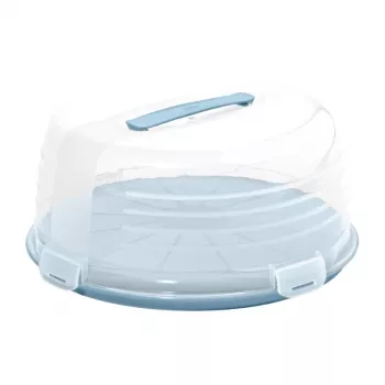 CURVER boîte de transport ronde pour gâteau Ø34,7x15,6cm bleue