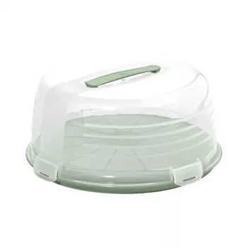 CURVER boîte de transport ronde pour gâteau Ø34,7x15,6 cm verte