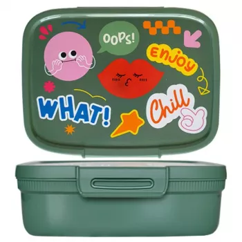 Boîte de conservation rectangulaire CURVER Snap Box avec séparateur 1,8 L vert
