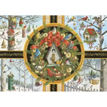 Puzzle grandes pièces Ravensburger Singvögel im Winter (500 pièces)