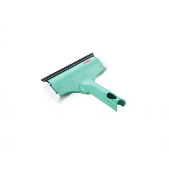 Nettoyant pour vitres et cadres LEIFHEIT 3 en 1 Mini micro duo - tête microfibre 20 cm avec raclette intégrée, compatible système Click