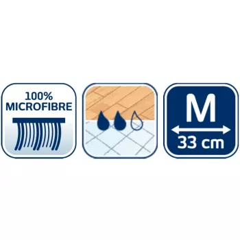 Leifheit Clean & Compact M housse de rechange microfibre pour balai