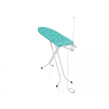 LEIFHEIT Air Board M Compact Plus table à repasser 120x38cm avec technologie Thermo-Reflect, hauteur réglable 75-95cm, pliable, housse en coton