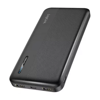 LogiLink PA0338RF batterie externe 10000 mAh avec USB-C PD et Quick Charge 3.0, noir
