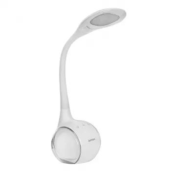 Lampe de bureau LED Activejet AJE-RAINBOW 2 avec base RGB, bras flexible, variateur, commande tactile, lumière principale 7W, 350lm, 2800K-6500K, noire