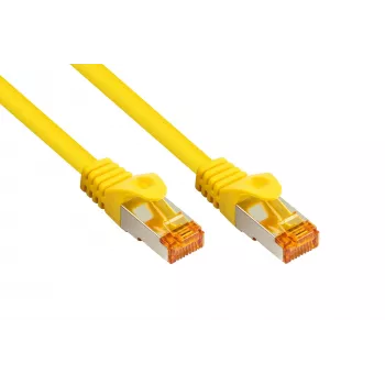 Kabelmeister Câble patch RJ45 Cat.7 câble brut, gaine TPE très flexible, sans halogène, jaune, 15m
