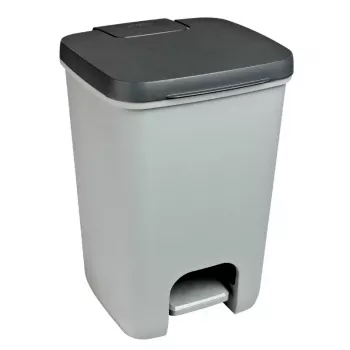 Curver Poubelle à pédale Essentials 20L gris/gris foncé