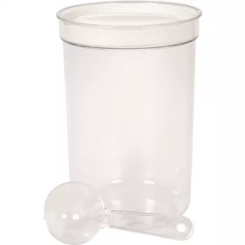 Curver Petlife Gamelle ronde pour animaux avec cuillère, 1,7 L, blanc