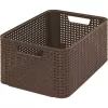 Boîte de rangement Curver Style Box M 38,6 x 28,7 x 17 cm brun foncé avec couvercle