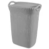 Boîte à linge CURVER Knit 57L gris clair