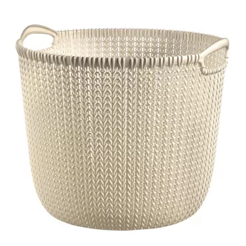Curver Knit L panier à linge rond 30L blanc 40x39x33cm