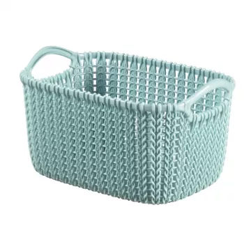 Panier de rangement rectangulaire Knit XS 3L CURVER bleu 25x18x14cm