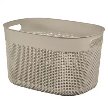 Panier de rangement Filo L 18L 38x28x22cm CURVER beige aspect tressé