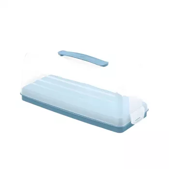 Boîte de transport rectangulaire pour gâteaux Curver 35,5 x 15 x 14,2 cm Bleu