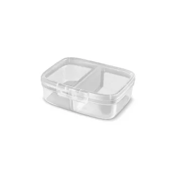 Boîte de rangement alimentaire rectangulaire Snap Box avec séparateur, 3,3 L, transparente CURVER