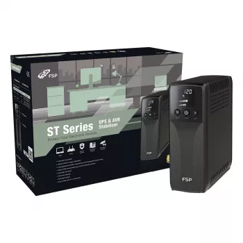 FSP ST 1500 Tower Onduleur Line-Interactive 1500VA 900W avec 8x prises IEC C13, USB & RS-232, protection contre les surtensions RJ45
