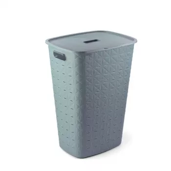 CURVER Softex Boîte à linge 56L Bleu pétrole 42x31,6x60 cm