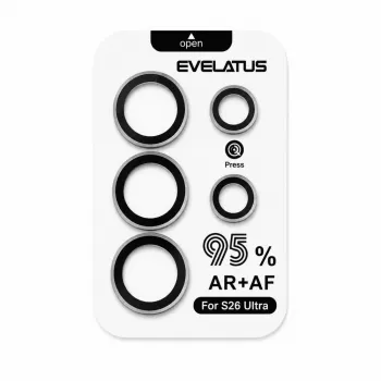 Protection d'objectif photo Evelatus pour Samsung Galaxy S26 Ultra, Armor Black
