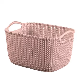Panier de rangement rectangulaire Knit S 8L Curver rose