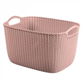 Panier de rangement rectangulaire Knit L 19L 40x30x23 cm Curver rose