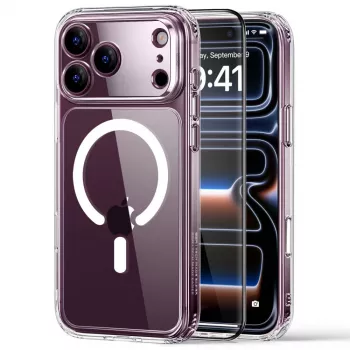 Coque MagSafe & verre trempé Classic Hybrid pour iPhone 17 Pro Max / 18 Pro Max transparente ESR