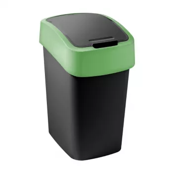 CURVER Flip Bin 9L Poubelle Noir/Vert