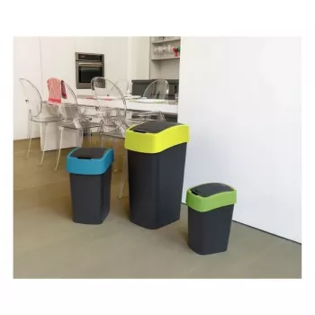 Curver Flip Bin poubelle 45L noire/bleue
